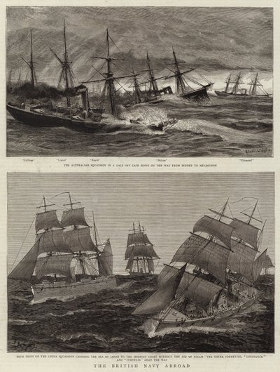 La Marina Británica en el extranjero de Charles William Wyllie